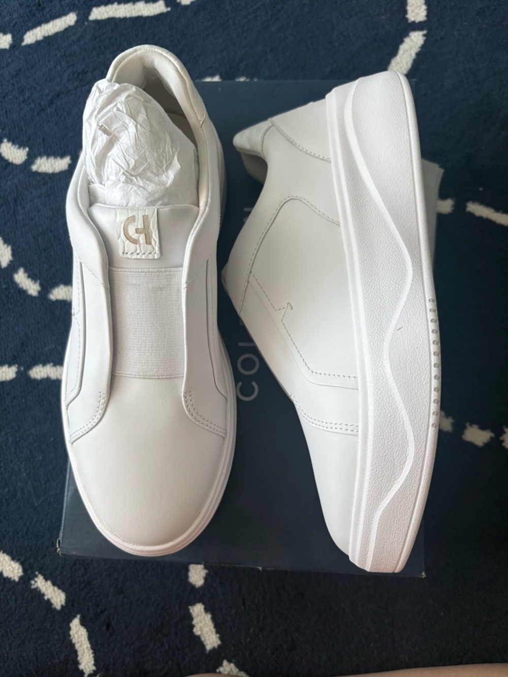 Cole Haan Womens GP Demi Padded Insole Faux Leather Slip-On Sneakers NIB 8.5